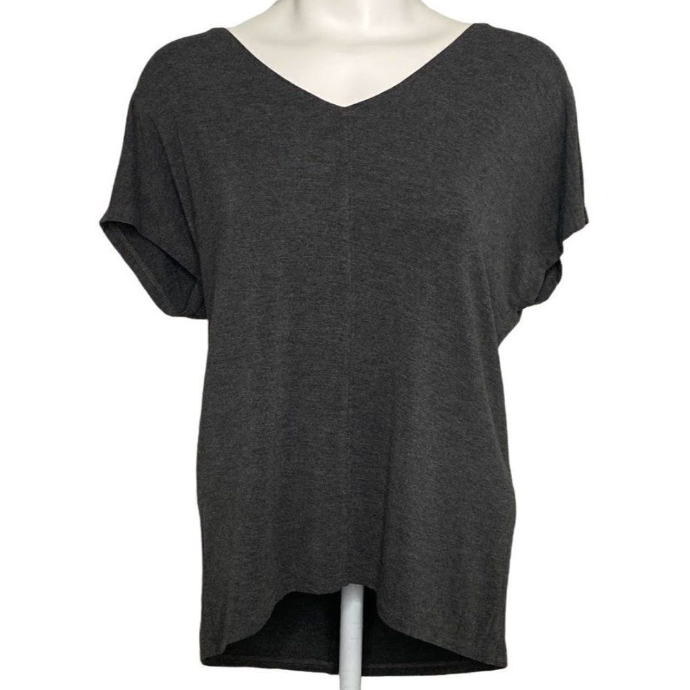 Ann Taylor LOFT Heathered Gray Dolman Sleeve Soft Top sz XS